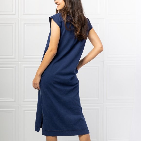 HYFVE Sleeveless Slit Midi Dress